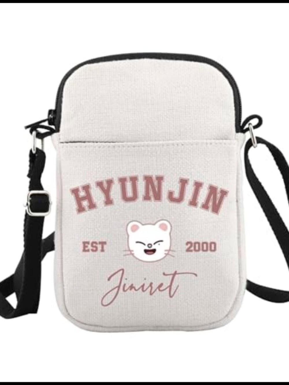 WCGXKO Korean Pop Canvas Crossbody Bag Casual Messenger Adjustable Strap